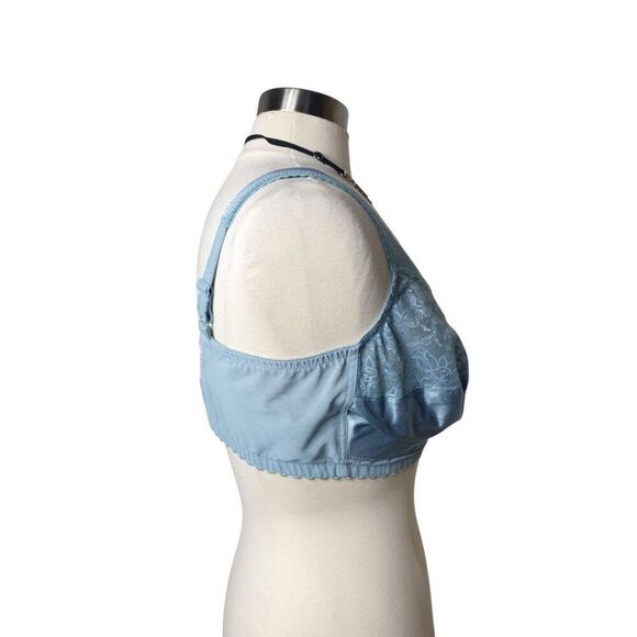 Glamorise Women's Bra 40F Blue MagicLift Original Wirefree Support Full Figure - Picture 6 of 7